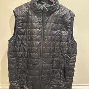 Patagonia Black Nano Quilted Puffer Vest Lightweight Insulation - Retail $189